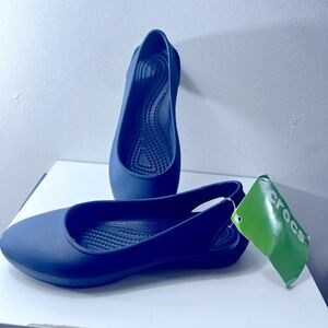 NEW Crocs flats Navy Blue size 4